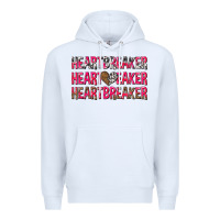 White heartbreaker with leopard and cowhide Premium Hoodie - NancyCooperArtShop