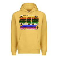 Antique Gold serape sunflowers leopard cowhide background Premium Hoodie - RanaPortraitStore