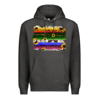 Charcoal Heather serape sunflowers leopard cowhide background Premium Hoodie - RanaPortraitStore