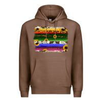 Chestnut serape sunflowers leopard cowhide background Premium Hoodie - RanaPortraitStore