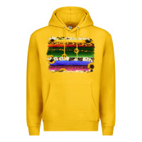Lemon serape sunflowers leopard cowhide background Premium Hoodie - RanaPortraitStore