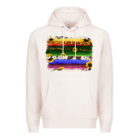 Pale Pink serape sunflowers leopard cowhide background Premium Hoodie - RanaPortraitStore