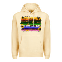Pina Colada serape sunflowers leopard cowhide background Premium Hoodie - RanaPortraitStore