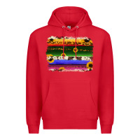 Red serape sunflowers leopard cowhide background Premium Hoodie - RanaPortraitStore