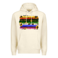Sandshell serape sunflowers leopard cowhide background Premium Hoodie - RanaPortraitStore