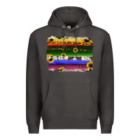Smoke serape sunflowers leopard cowhide background Premium Hoodie - RanaPortraitStore