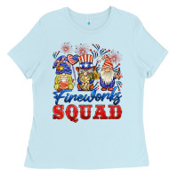Baby Blue fireworks squad Ladies Tee - BarkalooDesign