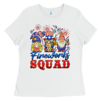 White fireworks squad Ladies Tee - BarkalooDesign