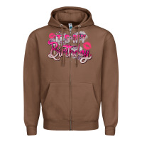 Chestnut pink it's my birthday Zipper Hoodie - Zillion Design Studio