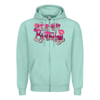 Seafoam pink it's my birthday Zipper Hoodie - Zillion Design Studio