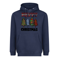 Navy merry christmas trees Heavyweight Hoodie - RanaPortraitStore