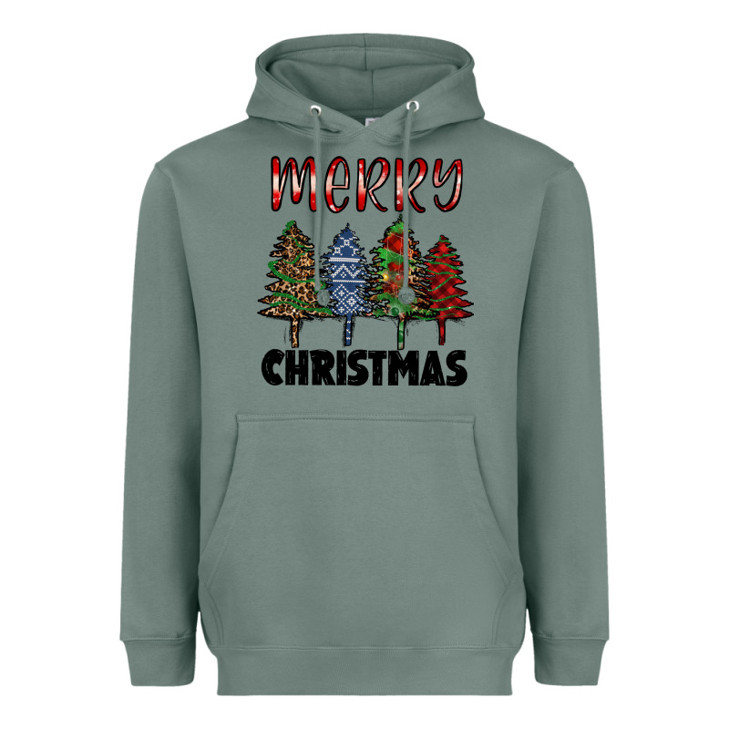 Merry Christmas Trees Heavyweight Hoodie by RanaPortraitStore | Teevron