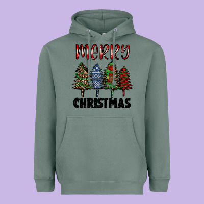 Merry Christmas Trees Heavyweight Hoodie Designed By Ranaportraitstore