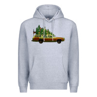Heather Grey christmas vacation car Premium Hoodie - Jasminsmagicworld