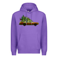 Purple christmas vacation car Premium Hoodie - Jasminsmagicworld