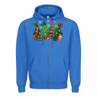 True Royal christmas trees with football Zipper Hoodie - Zillion Design Studio