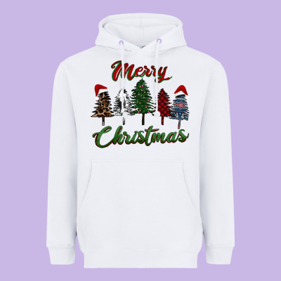 Merry Christmas Trees Heavyweight Hoodie Designed By Ranaportraitstore