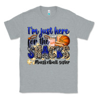 Heather Grey i'm just here for the snacks #basketball sister Classic Tee - Zillion Design Studio