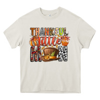 Cream Thankful Little Mon Heavy Core Tee - CowhideDigitalArt