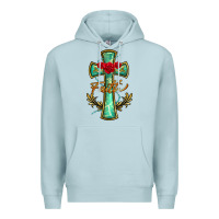 Blue Mist cross faith Premium Hoodie - BarkalooDesign