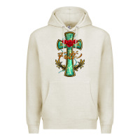 Oatmeal Heather cross faith Premium Hoodie - BarkalooDesign