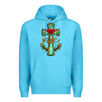 Ocean Blue cross faith Premium Hoodie - BarkalooDesign