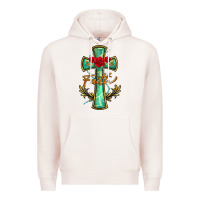 Pale Pink cross faith Premium Hoodie - BarkalooDesign