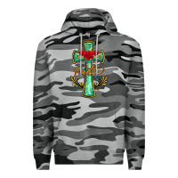 Slate Camo cross faith Premium Hoodie - BarkalooDesign