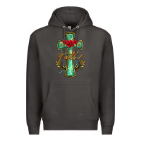Smoke cross faith Premium Hoodie - BarkalooDesign