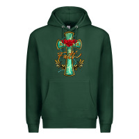 Sports Green cross faith Premium Hoodie - BarkalooDesign