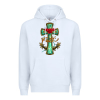 White cross faith Premium Hoodie - BarkalooDesign