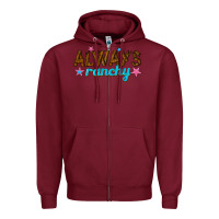 Burgundy always ranchy Zipper Hoodie - texasbilliewilder