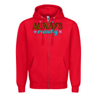 Red always ranchy Zipper Hoodie - texasbilliewilder