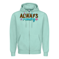 Seafoam always ranchy Zipper Hoodie - texasbilliewilder