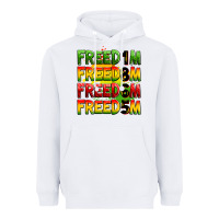 White Freedom 1865 Heavyweight Hoodie - Zillion Design Studio