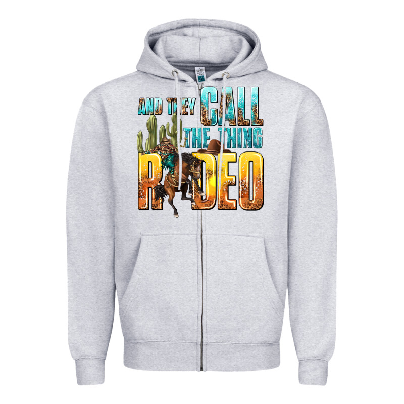 And They Call The Thing Rodeo Zipper Hoodie by texasbilliewilder | Teevron