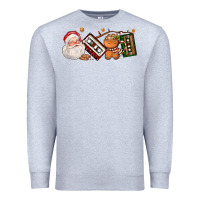 Heather Grey coffee cup santa cassette cookie Premium Sweatshirt - FaDigitalArtStudio