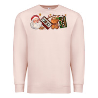 Pale Pink coffee cup santa cassette cookie Premium Sweatshirt - FaDigitalArtStudio