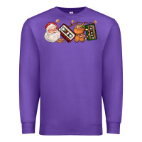 Purple coffee cup santa cassette cookie Premium Sweatshirt - FaDigitalArtStudio