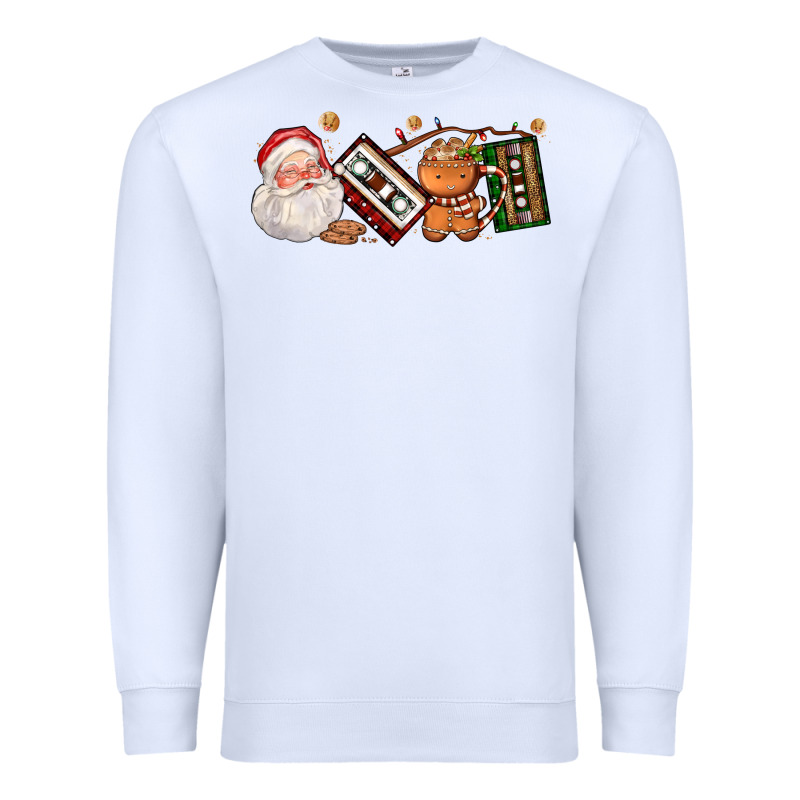 Coffee Cup Santa Cassette Cookie Premium Sweatshirt by FaDigitalArtStudio | Teevron