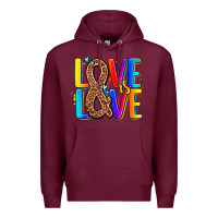 Burgundy pride lgbtqi love is love Premium Hoodie - AdoDesignShop