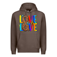 Coffee pride lgbtqi love is love Premium Hoodie - AdoDesignShop