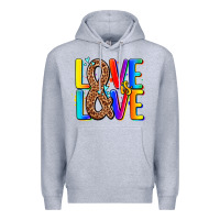 Heather Grey pride lgbtqi love is love Premium Hoodie - AdoDesignShop