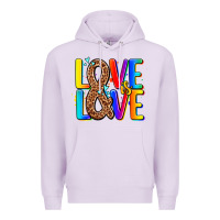 Lilac pride lgbtqi love is love Premium Hoodie - AdoDesignShop