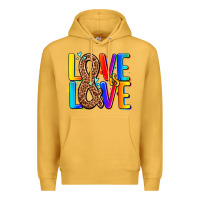 Mustard pride lgbtqi love is love Premium Hoodie - AdoDesignShop