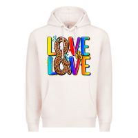 Pale Pink pride lgbtqi love is love Premium Hoodie - AdoDesignShop