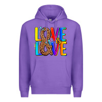 Purple pride lgbtqi love is love Premium Hoodie - AdoDesignShop