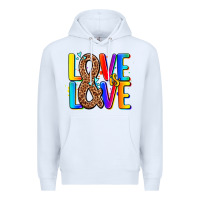 White pride lgbtqi love is love Premium Hoodie - AdoDesignShop