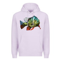 Lilac Peacock Bass Illustrations Premium Hoodie - LillyAllenDesigns