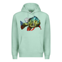 Seafoam Peacock Bass Illustrations Premium Hoodie - LillyAllenDesigns